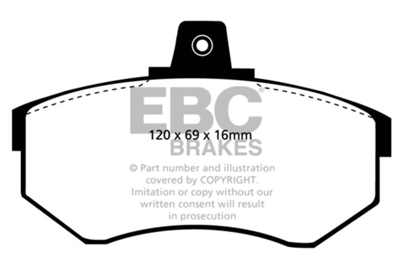 EBC Brakes UD227 EBC 84-87 Audi 4000 1.8 Ultimax2 Front Brake Pads - Fits 1980-1988 Audi, Volkswagen models thumbnail 4