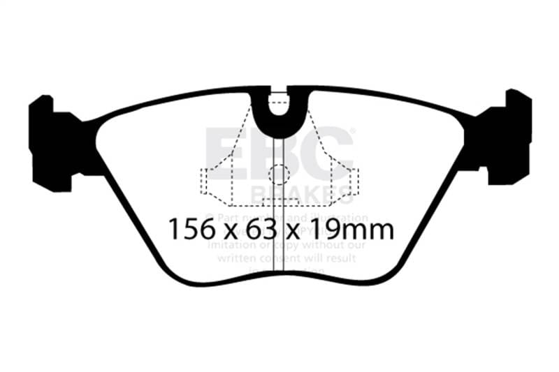 EBC Brakes UD394 EBC 92-95 BMW M3 3.0 (E36) Ultimax2 Front Brake Pads - Fits select 1988-2008 BMW models thumbnail 7
