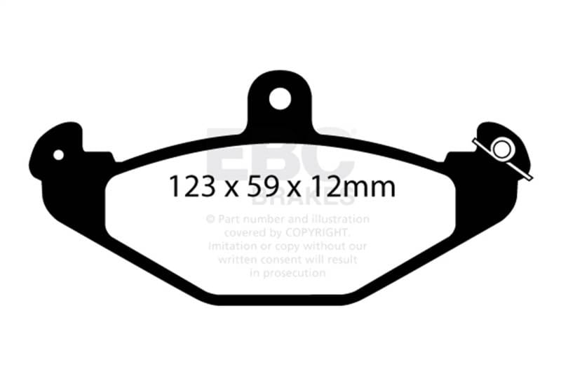 EBC Brakes UD491 EBC 08+ Lotus 2-Eleven 1.8 Supercharged Ultimax2 Rear Brake Pads - Fits 2005-2011 Lotus, Tesla models thumbnail 7