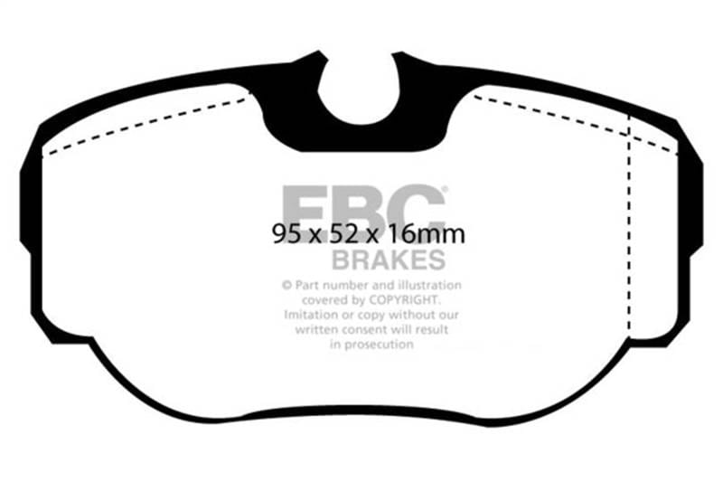 EBC Brakes UD4931 EBC 99-03 Land Rover Discovery (Series 2) 4.0L Ultimax Rear Brake Pads - Fits 1996-2002 Land Rover Range Rover, Discovery thumbnail 5