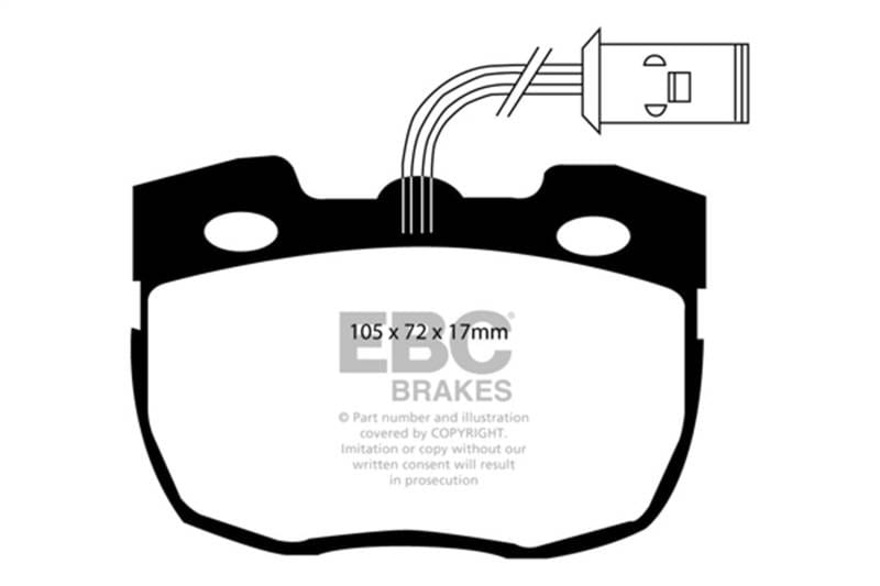 EBC Brakes UD520 EBC 95-96 Land Rover Discovery (Series 1) 3.9 Ultimax2 Front Brake Pads - Fits 1990-1999 Land Rover Range Rover, Discovery thumbnail 4