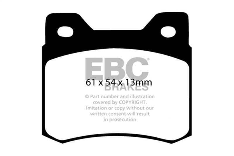 EBC Brakes UD426 EBC 84-86 Mercedes-Benz 190/190E 2.3 Ultimax2 Rear Brake Pads - Fits 1984-1993 Mercedes-Benz 190E, 190D thumbnail 6