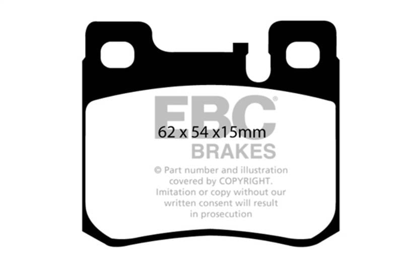 EBC Brakes UD620 EBC 94-95 Mercedes-Benz C220 (W202) 2.2 (ASC) Ultimax2 Rear Brake Pads - Fits 1994-1995 Mercedes-Benz C220 thumbnail 4
