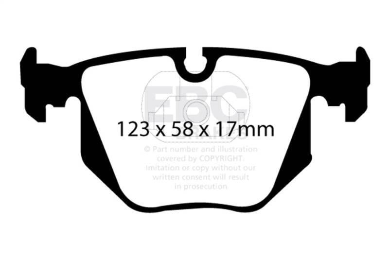 EBC Brakes UD683 EBC 01-07 BMW M3 3.2 (E46) Ultimax2 Rear Brake Pads - Fits select 1995-2011 BMW models thumbnail 4
