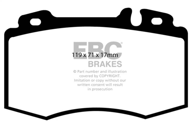 EBC Brakes UD847 EBC 02-04 Mercedes-Benz C32 AMG (W203) 3.2 Supercharged Ultimax2 Front Brake Pads - Fits select 1994-2012 Mercedes-Benz models thumbnail 4