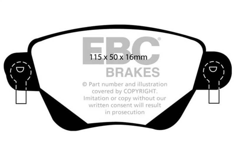 EBC Brakes UD911 EBC 01-04 Jaguar X-Type 2.5 Ultimax2 Rear Brake Pads - Fits 2002-2004 Jaguar X-Type thumbnail 4
