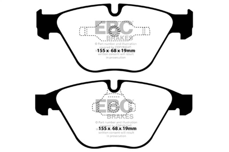 EBC Brakes UD9181 EBC 11-16 BMW Z4 E89 Ultimax Front Brake Pads - Fits select 2008-2016 BMW models thumbnail 4