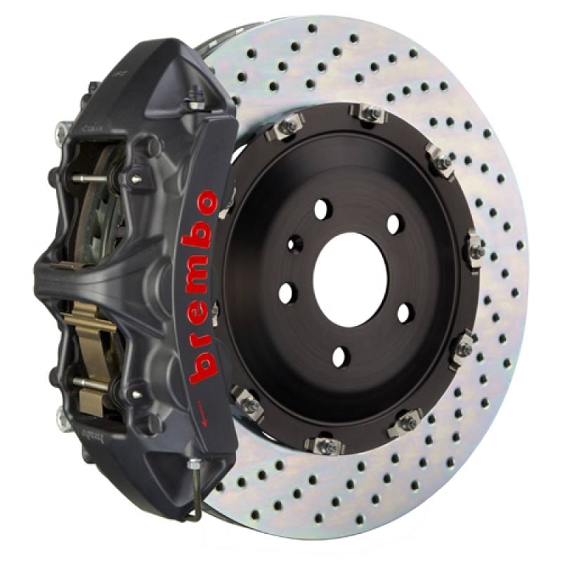 Brembo 1N1.9016AS Brembo 05-07 Quattroporte Fr GTS BBK 6Pis Cast 380x34 2pc Rotor Drilled-Black HA thumbnail 2