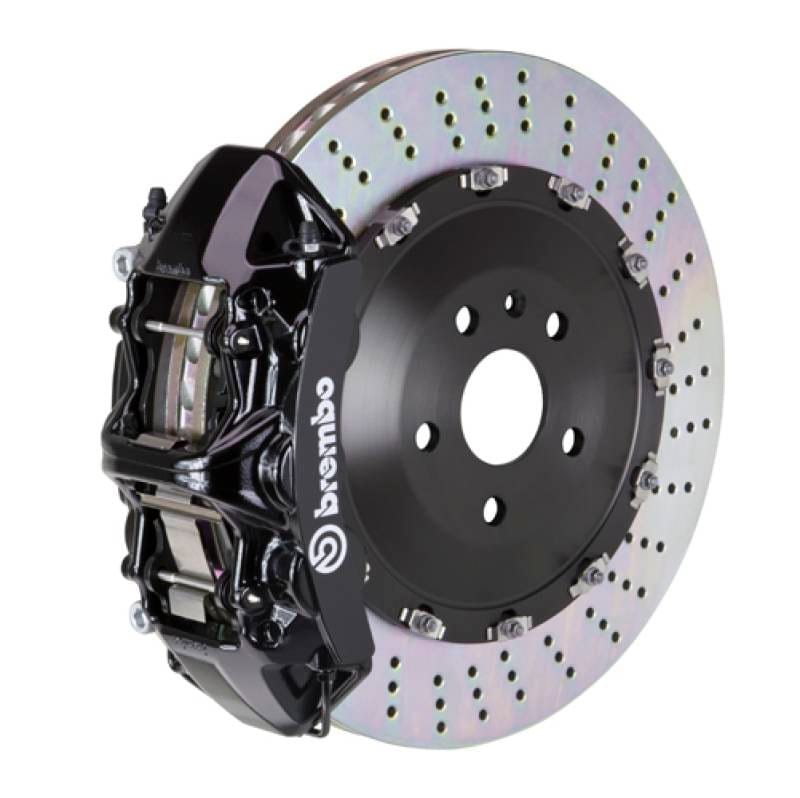 Brembo 1N1.9523A1 Brembo 11-18 Cayenne Turbo/11-18 Cayenne/S/GTS Fr GT BBK 6 Pist Cast 405x34 2pc Rotor Drilled-Black thumbnail 2