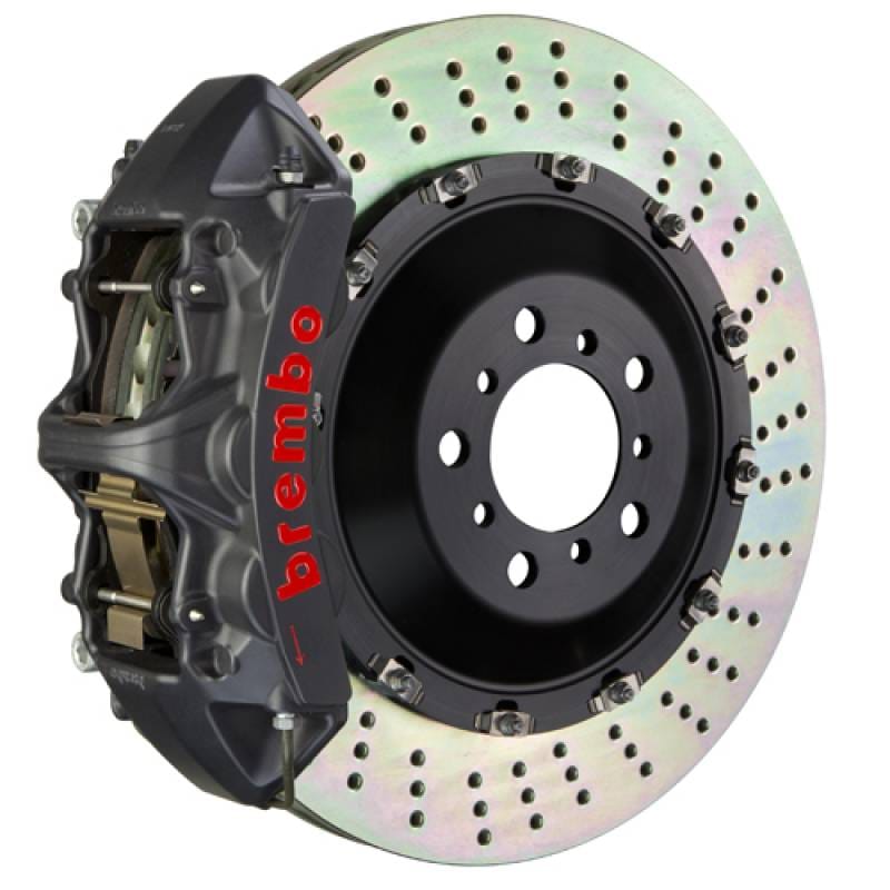 Brembo 1N1.9548AS Brembo 2023 Volkswagen Tiguan R (Mk2) Front GTS BBK 6-Piston 405x34 2-Piece Rotors Drilled - Black H thumbnail 2