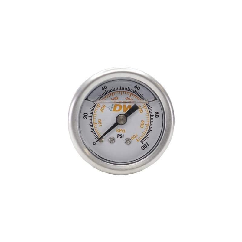 DeatschWerks 6-01-GL DeatschWerks 0-100 PSI 1/8in NPT Mechanical Fuel Pressure Gauge 1.5in Diameter Black Housing thumbnail 2