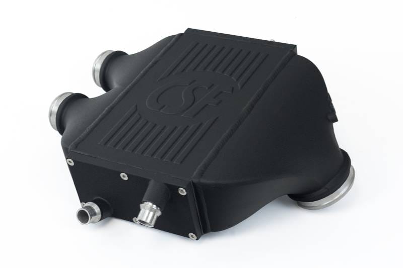 CSF Cooling - Racing & High Performance Division 8082 CSF 2014+ BMW M3/M4 (F8X) Top Mount Charge-Air-Cooler - Crinkle Black - Fits 2015-2021 BMW M4, M2, M3 thumbnail 2