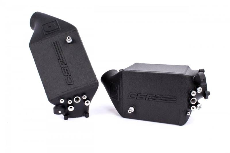 CSF Cooling - Racing & High Performance Division 8109 CSF 12-16 BMW M5 (F10) / 12-18 BMW M6 (F06/F12/F13) Twin Charge-Air-Cooler Set - Crinkle Black - Fits 2012-2019 BMW M5, M6, M6 Gran Coupe thumbnail 4