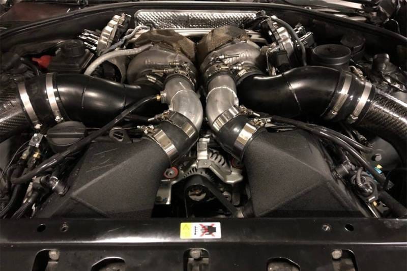 CSF Cooling - Racing & High Performance Division 8109 CSF 12-16 BMW M5 (F10) / 12-18 BMW M6 (F06/F12/F13) Twin Charge-Air-Cooler Set - Crinkle Black - Fits 2012-2019 BMW M5, M6, M6 Gran Coupe thumbnail 8