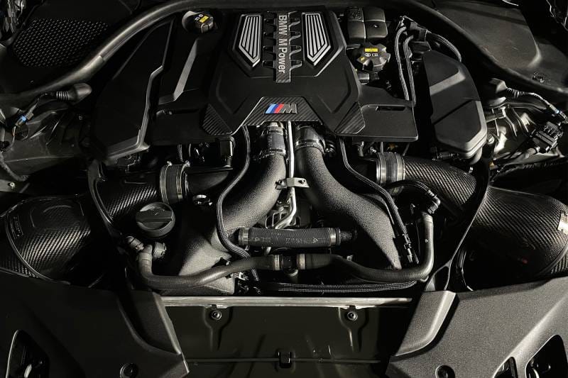 CSF Cooling - Racing & High Performance Division 8178 CSF 16-21 BMW M5 (F90) / 17-21 BMW M8 (F91/F92/F93) Twin Charge-Air-Cooler Set - Crinkle Black - Fits 2018-2025 BMW M8 Gran Coupe, M5, M8 thumbnail 6