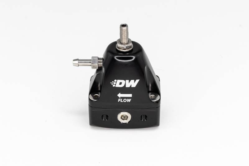 DeatschWerks 6-1001-FRB DeatschWerks DWR1000iL In-Line Adjustable Fuel Pressure Regulator - Black thumbnail 2