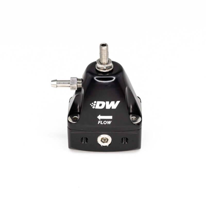 DeatschWerks 6-1001-FRB DeatschWerks DWR1000iL In-Line Adjustable Fuel Pressure Regulator - Black thumbnail 6