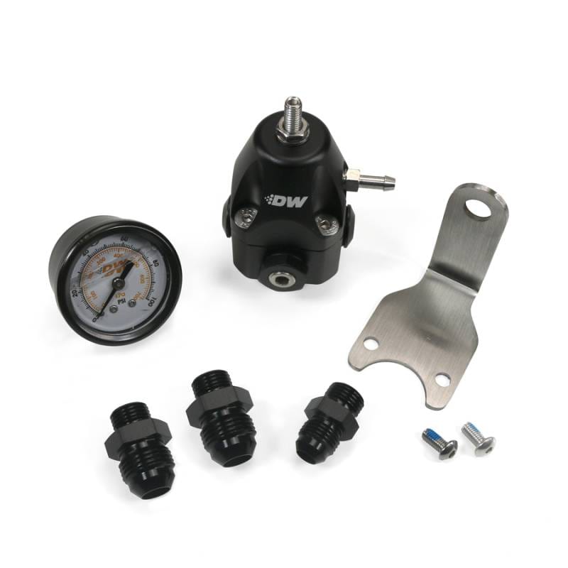 DeatschWerks 6-1002-FRB-86 DeatschWerks DWR1000C AFPR + Pressure Gauge + 6AN & 8AN fittings - Anodized Black thumbnail 2