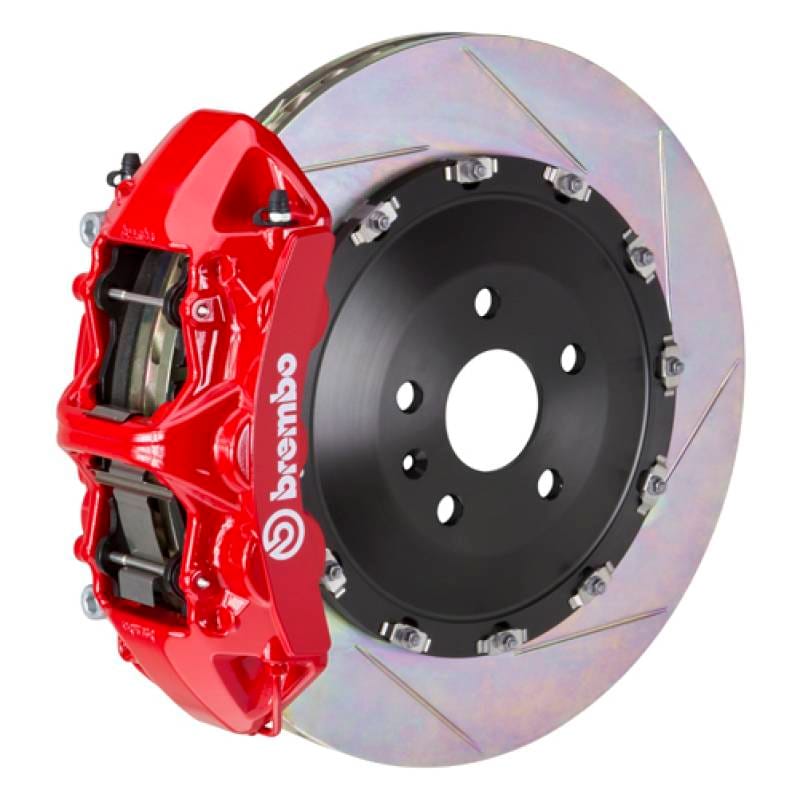Brembo 1N2.9505A2 Brembo 03-08 SL55 AMG (Excl Black Series) Fr GT BBK 6Pist Cast 405x34 2pc Rotor Slotted Type1-Red thumbnail 2