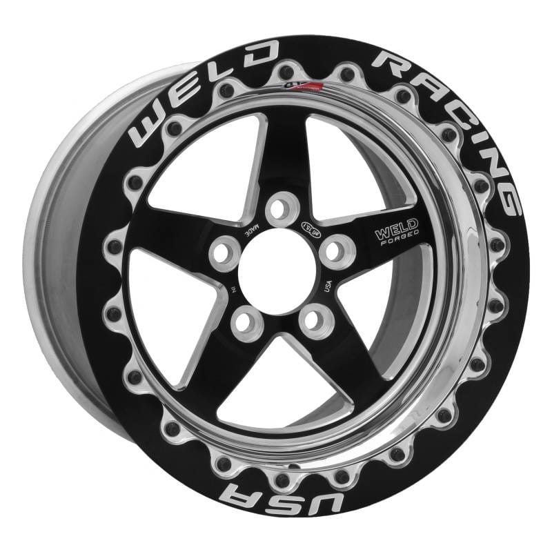 Weld 71MB509A45F Weld S71 15x9.33 / 5x4.5 BP / 4.5in. BS Black Wheel (Medium Pad) - Black Single Beadlock MT thumbnail 2