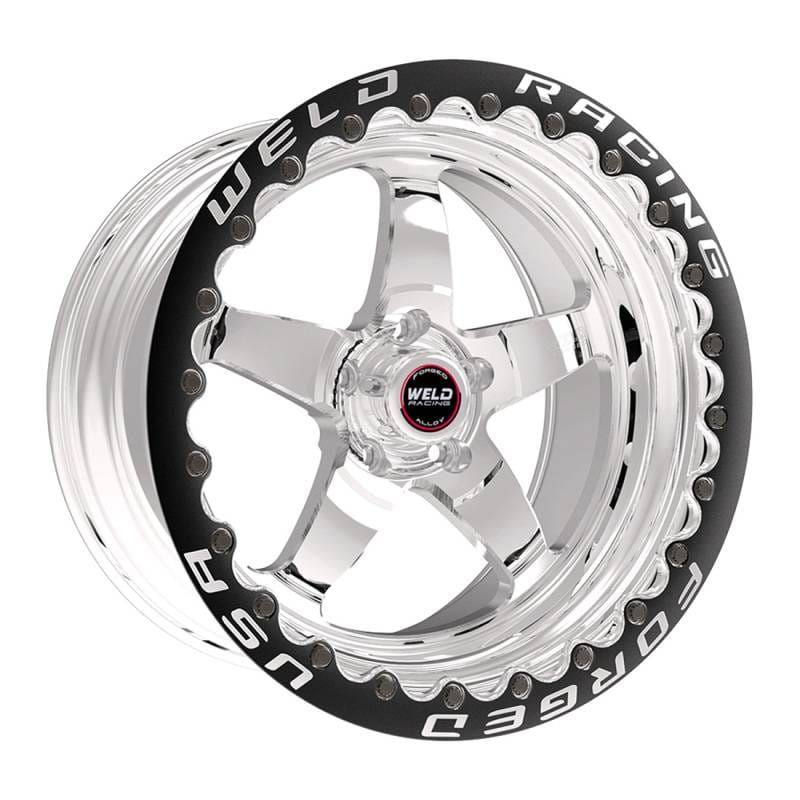 Weld 71MP511W65F Weld S71 15x11 / 5x115 BP / 6.5 BS (Medium Pad) Polished Wheel Black SBL MT - Beadlock thumbnail 2