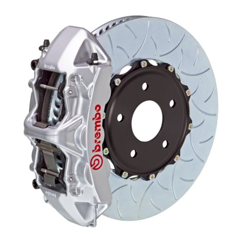 Brembo 1N3.8021A3 Brembo 12-16 98ster (Excl PCCB) Fr GT BBK 6Pis Cast 350x34 2pc Rotor Slotted Type3-Silver thumbnail 2
