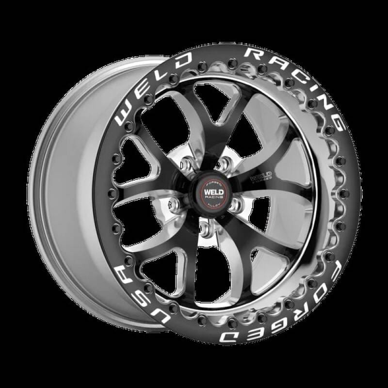 Weld 76HB7100W67G Weld S76 17x10 / 5x115mm BP / 6.7in. BS Black Wheel (High Pad) - Polished Single Beadlock MT thumbnail 2