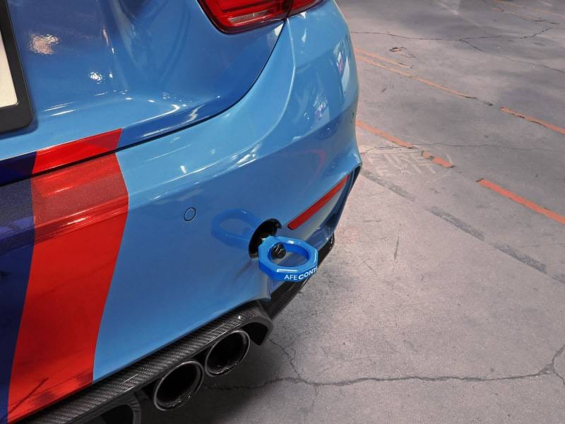 aFe 450-502002-L aFe Control Rear Tow Hook Blue BMW F-Chassis 2/3/4/M thumbnail 3