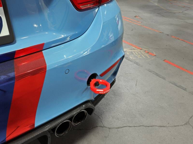 aFe 450-502002-R aFe Control Rear Tow Hook Red BMW F-Chassis 2/3/4/M thumbnail 3