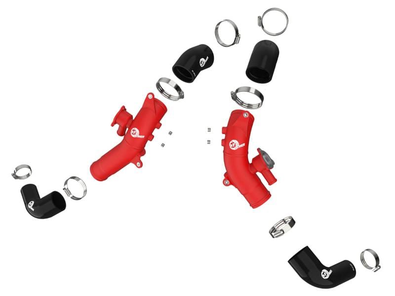 aFe 46-20558-R aFe 2022 Toyota Land Cruiser (J300) V6-3.5L (tt) BladeRunner 2.5in Aluminum Hot Charge Pipe - Red thumbnail 6