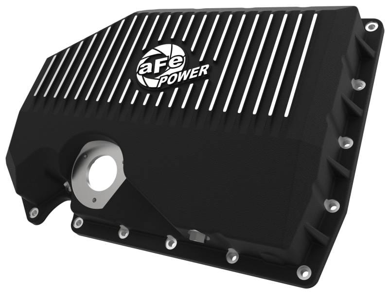 aFe 46-71210B aFe 05-19 VW 1.8L/2.0L w/ Oil Sensor Engine Oil Pan Black POWER Street Series w/ Machined Fins thumbnail 2