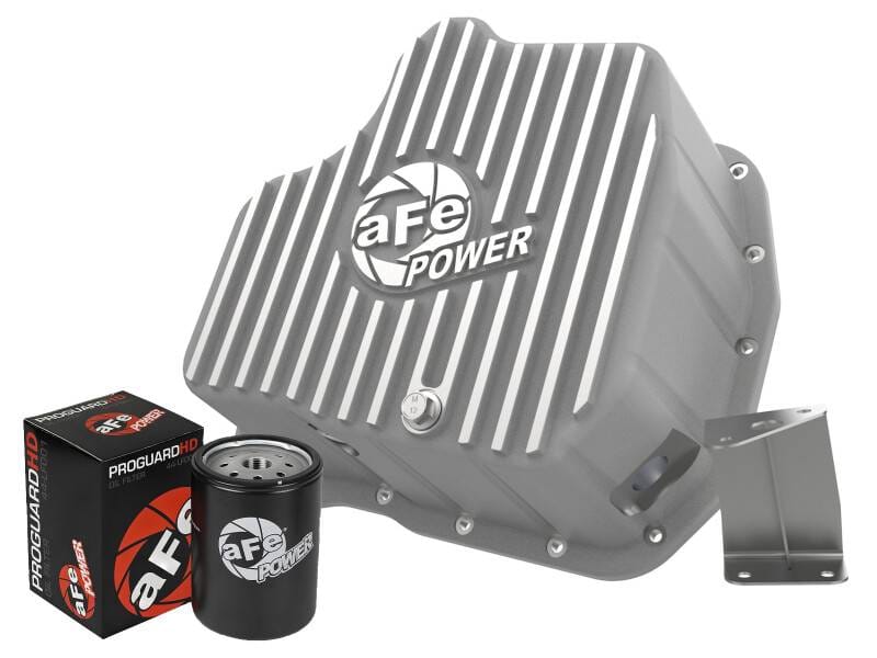 aFe 46-71080A aFe Power 11-16 GM Diesel 2500HD / 3500HD V8-6.6L (TD) Street Series Engine Oil Pan Raw w/ Machined thumbnail 2