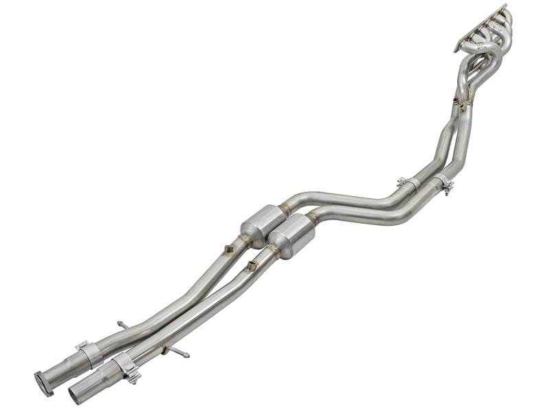 aFe 48-36316-YC aFe Twisted Steel Long Tube Headers w/ Mid Pipes (Catted) 96-99 BMW M3 L6-3.2L S52 thumbnail 2