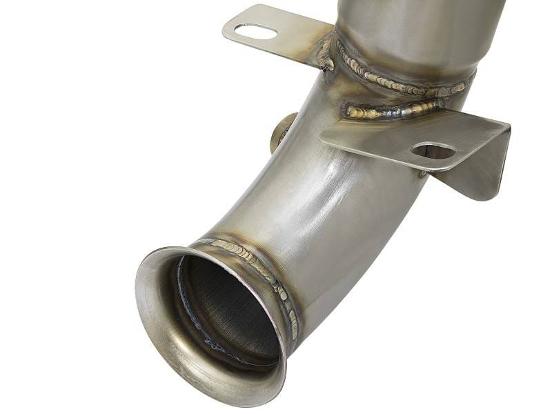 aFe 48-36318-1HC aFe 09-13 MINI Cooper S (R56) L4 1.6L (t) Twisted Steel Down Pipe 2-1/2in 304 Stainless Steel w/ Cat thumbnail 8