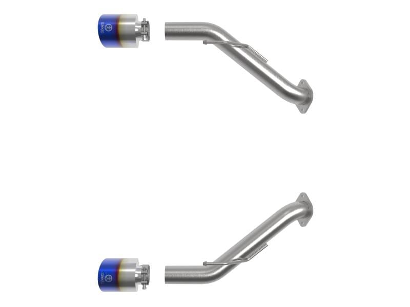 aFe 49-36137-L aFe 2023 Nissan Z V6-3.0L (tt) Takeda Stainless Steel Axle-Back Exhaust System w/ Blue Flame Tip thumbnail 6