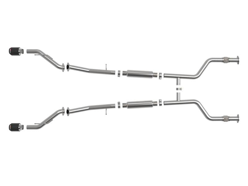 aFe 49-36138-C aFe POWER Takeda 2023 Nissan Z 2 1/2in 304 SS Cat-Back Exhaust System w/ Carbon Fiber Tips thumbnail 6