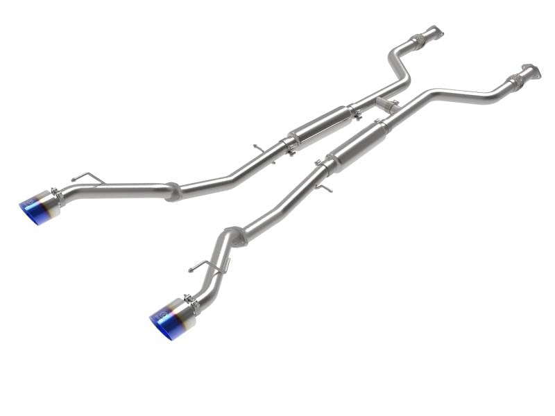 aFe 49-36138-L aFe POWER Takeda 2023 Nissan Z 2 1/2in 304 SS Cat-Back Exhaust System w/ Blue Flame Tips thumbnail 2