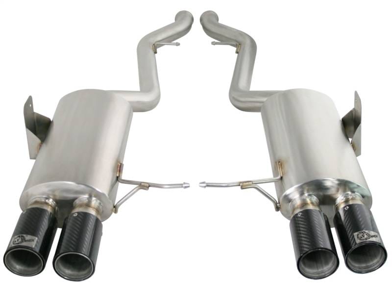 aFe 49-36311-C aFe MACHForce XP Exhaust Cat-Back 2.5in Dia Carbon Fiber Tips SS-304 08-13 BMW M3 (E90) V8 4.0L thumbnail 4