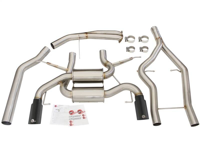 aFe 49-36328-B aFe MACHForce XP SS-304 Black Tip 3.0in-2.5in Dia Cat Back Exhaust 11-13 BMW 335i (E90/E92) 3.0L thumbnail 6