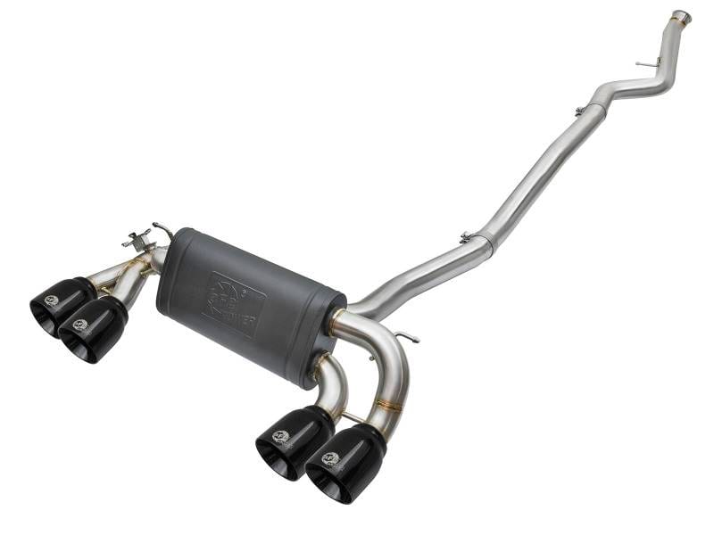 aFe 49-36330-1B aFe 16-18 BMW M2 L6-3.0L MACH Force-Xp 3in to 2.5in 304 SS Cat-Back Exhaust System-Quad Black Tips thumbnail 2