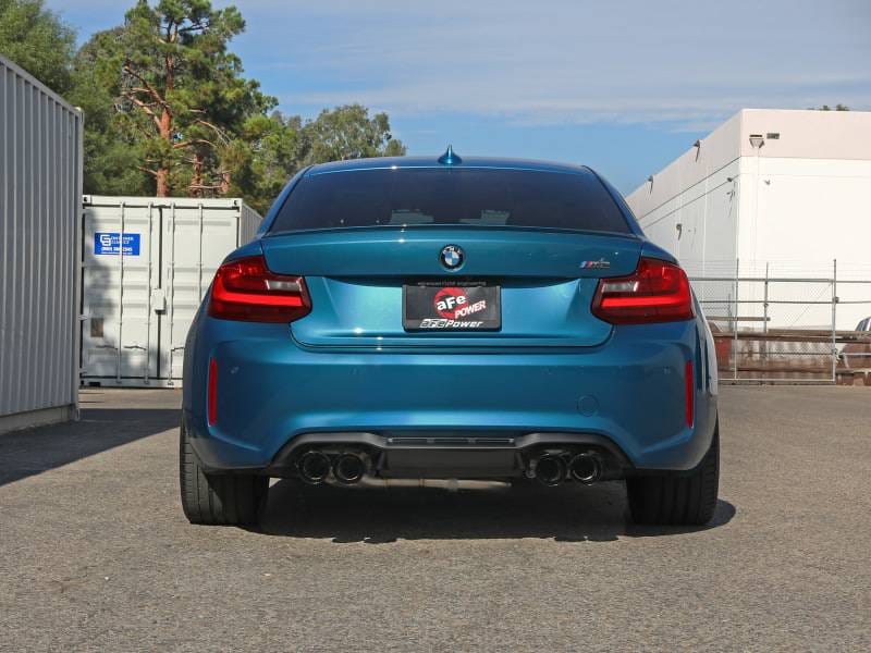 aFe 49-36330-1B aFe 16-18 BMW M2 L6-3.0L MACH Force-Xp 3in to 2.5in 304 SS Cat-Back Exhaust System-Quad Black Tips thumbnail 6