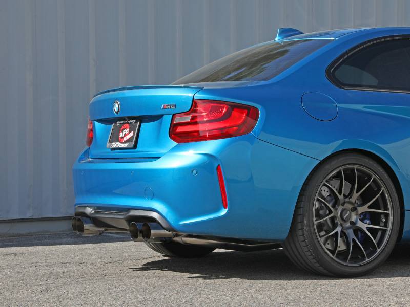 aFe 49-36330-1P aFe 16-18 BMW M2 L6-3.0L MACH Force-Xp 3in to 2.5in 304 SS Cat-Back Exhaust System-Quad Polish Tips thumbnail 4