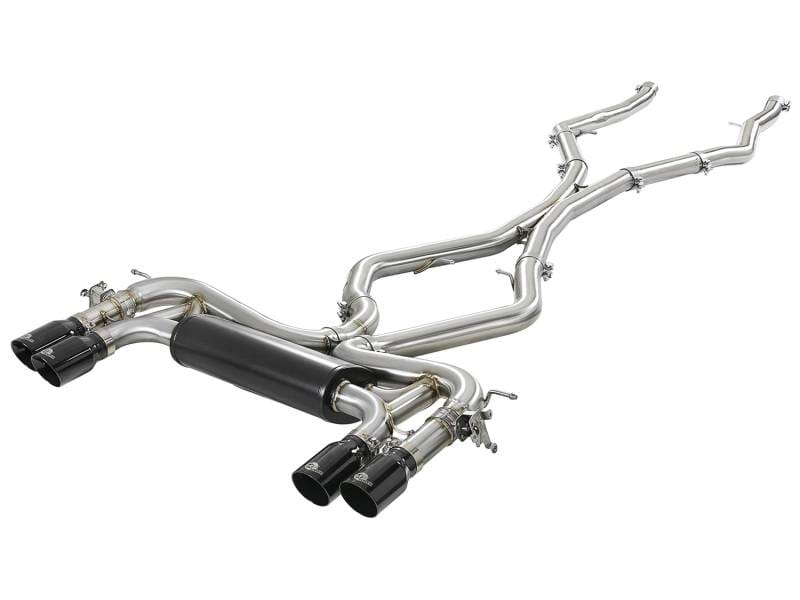 aFe 49-36341-B aFe MACH Force-Xp 3.5in. 304 SS C/B Exhaust System 15-18 BMW X5 M (F85) V8-4.4L (tt) - Black Tip thumbnail 2