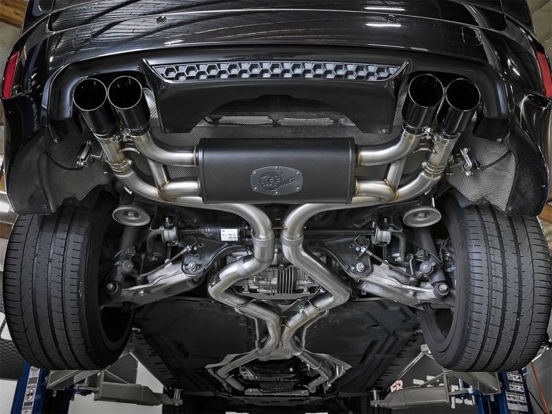 aFe 49-36341-B aFe MACH Force-Xp 3.5in. 304 SS C/B Exhaust System 15-18 BMW X5 M (F85) V8-4.4L (tt) - Black Tip thumbnail 4