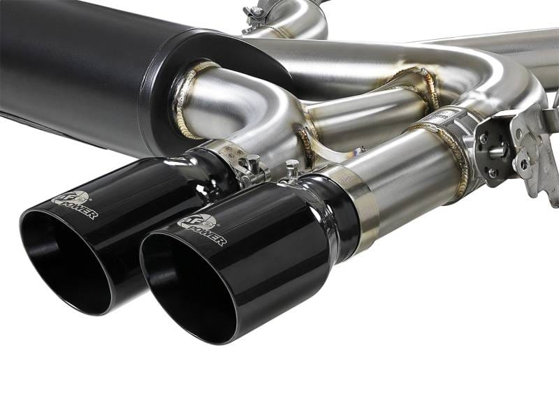 aFe 49-36341-B aFe MACH Force-Xp 3.5in. 304 SS C/B Exhaust System 15-18 BMW X5 M (F85) V8-4.4L (tt) - Black Tip thumbnail 10