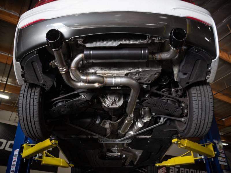 aFe 49-36347-B aFe MACH ForceXP 3IN to 2.5IN 304SS Cat-Back Exhaust System w/ Black Tips 14-16 BMW M235i (F22/23) thumbnail 6