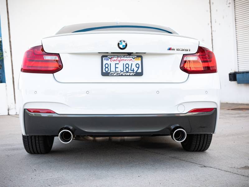 aFe 49-36347-P aFe MACHForce XP 3in to 2.5in 304 SS Cat-Back Exhaust w/ Polished Tips 14-16 BMW M235i thumbnail 4