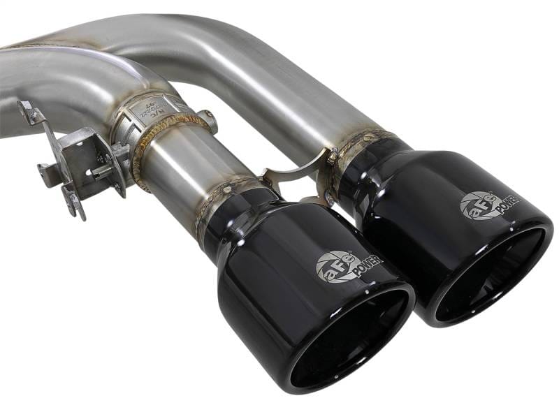 aFe 49-36342-B aFe MACH Force-Xp 3.5in. 304 SS C/B Exhaust w/o Muffler 15-18 BMW X5 M V8-4.4L (tt) - Black Tip thumbnail 12
