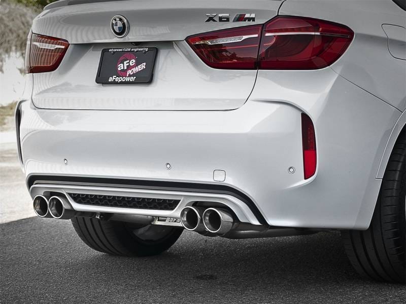 aFe 49-36342-P aFe MACH Force-Xp 3.5in. 304 SS C/B Exhaust w/o Muffler 15-18 BMW X5 M V8-4.4L (tt) - Polished Tip thumbnail 6