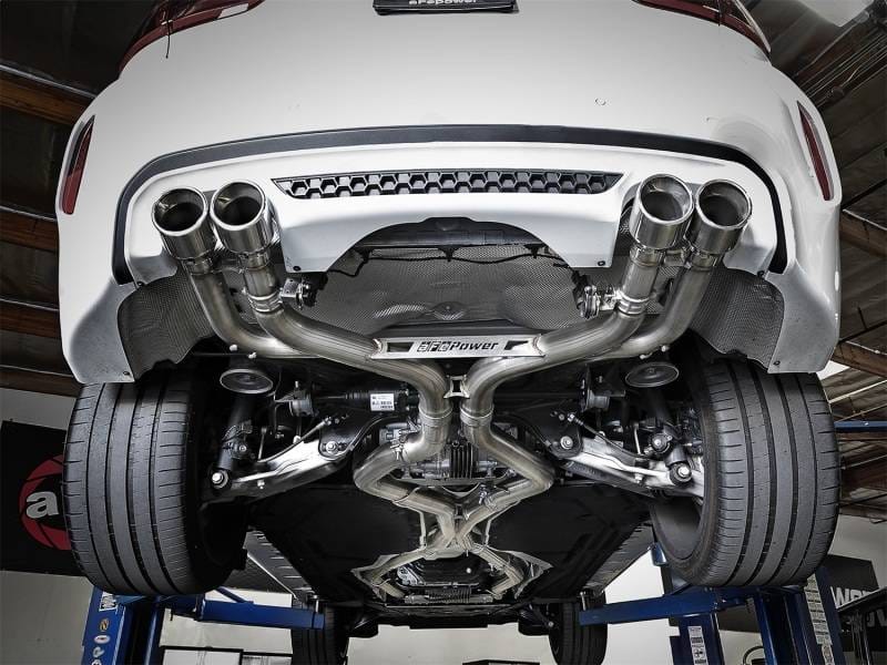 aFe 49-36342-P aFe MACH Force-Xp 3.5in. 304 SS C/B Exhaust w/o Muffler 15-18 BMW X5 M V8-4.4L (tt) - Polished Tip thumbnail 10